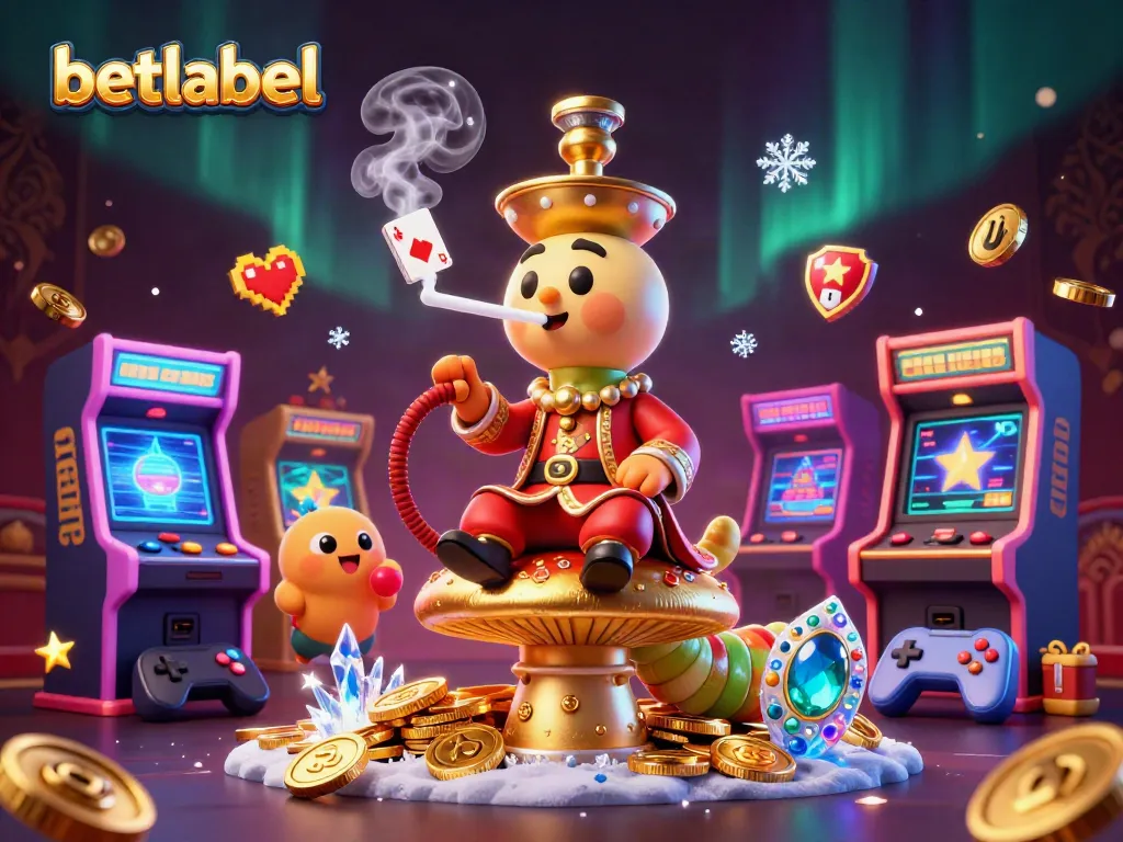 Engage with exciting gaming elements at betlabel through this vibrant illustrated scene.