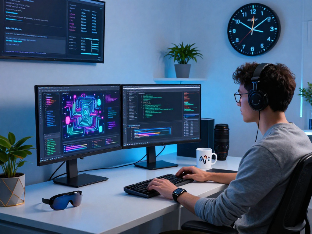 AI development workspace with the keyword Juicy ai prominently featured, showcasing advanced technology and innovative coding environment.